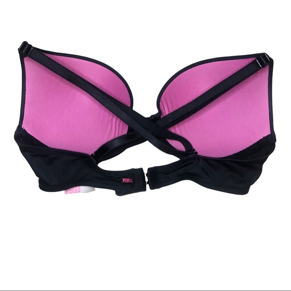 PINK Victoria’s Secret Black “Wear Everywhere Push-Up” Bra - Picture 5 of 15